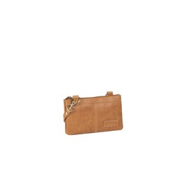 Justified Bags® Deborah - Leer - Small - Schoudertas - Top zip - Cognac