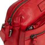 Justified Bags® Carmen - Shoulder bag - Crossbody bag - Leather - Red - 24x6x20cm