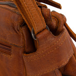 Justified Bags® Roma - Small - Top Zip - Cognac - 24x3x17cm