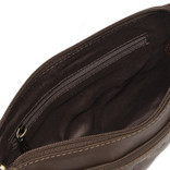 Justified Bags® Deborah - Leather- Shoulder bag - Top zip - Brown - 23x3x15cm
