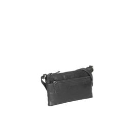 Justified Bags® Deborah - Leather - Shoulder bag - Top zip - Black