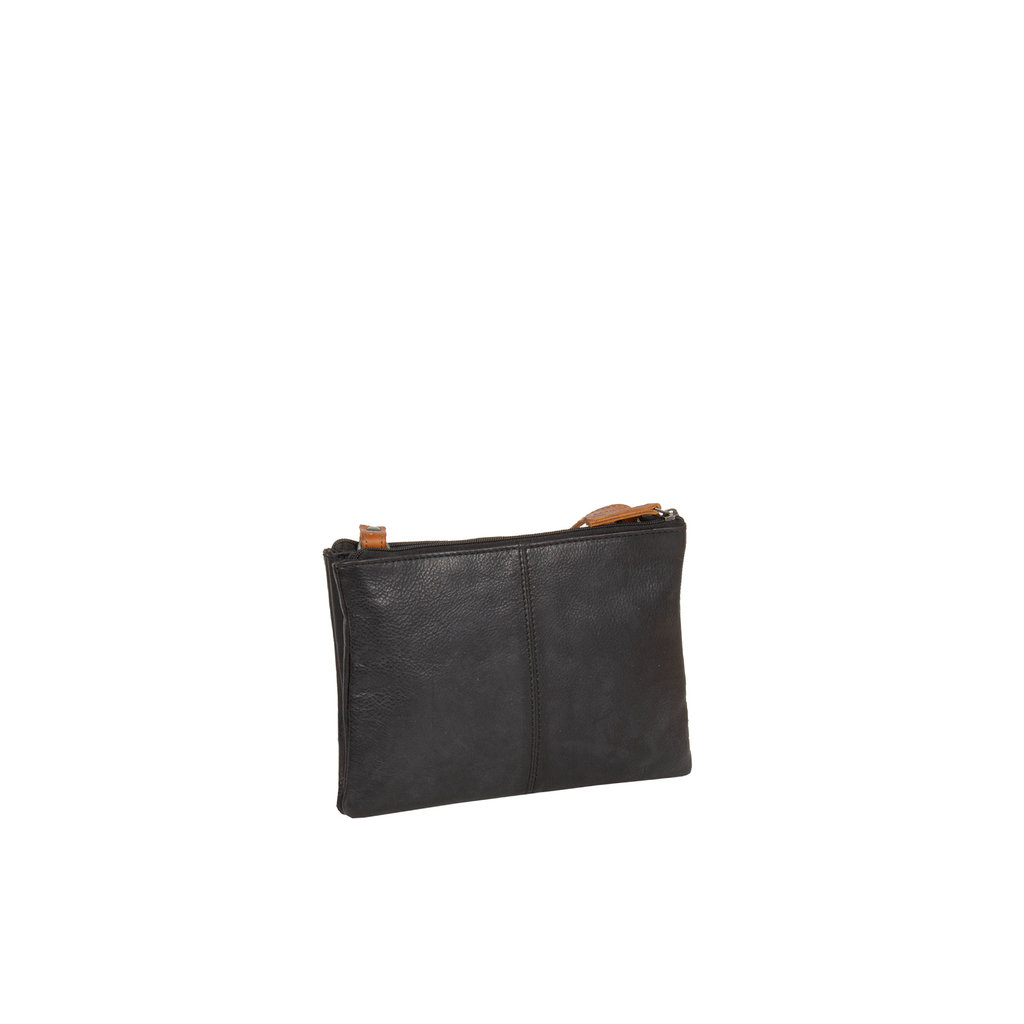 Justified Bags® - Dyon - Shoulder Bag - Crossbody Bag - Top zip - 2 tone - 25x4x18cm - Black