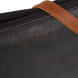 Justified Bags® - Dyon - Shoulder Bag - Crossbody Bag - Top zip - 2 tone - 25x4x18cm - Black