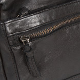 Justified Bags® Carmen - Shoulder bag - Crossbody bag - Leather - Black - 24x6x20cm
