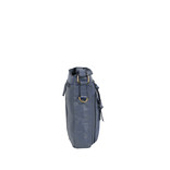 Justified Bags® Carmen - Leather Shoulder Bag - Shoulder Bag - Zip Top - Leather - Navy Blue