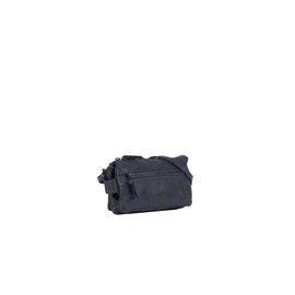 Justified Bags® Roma - Klein - Top Zip - Leder Umhängetasche Marineblau