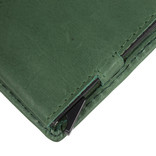 Burned Leather Creditcard Holder Coinpocket + Box Dark Green