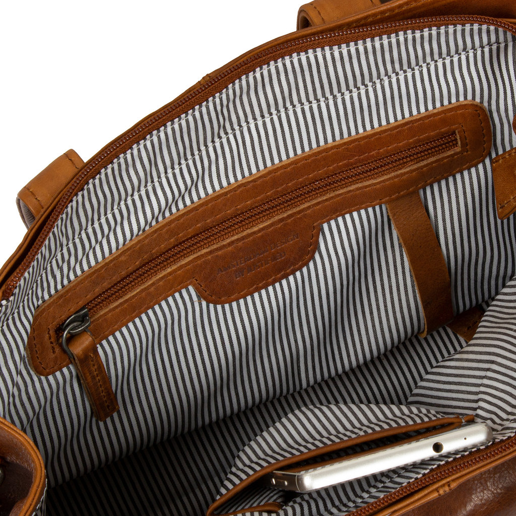 Justified Justified Bags Nynke Cognac 7L Shopper Medium