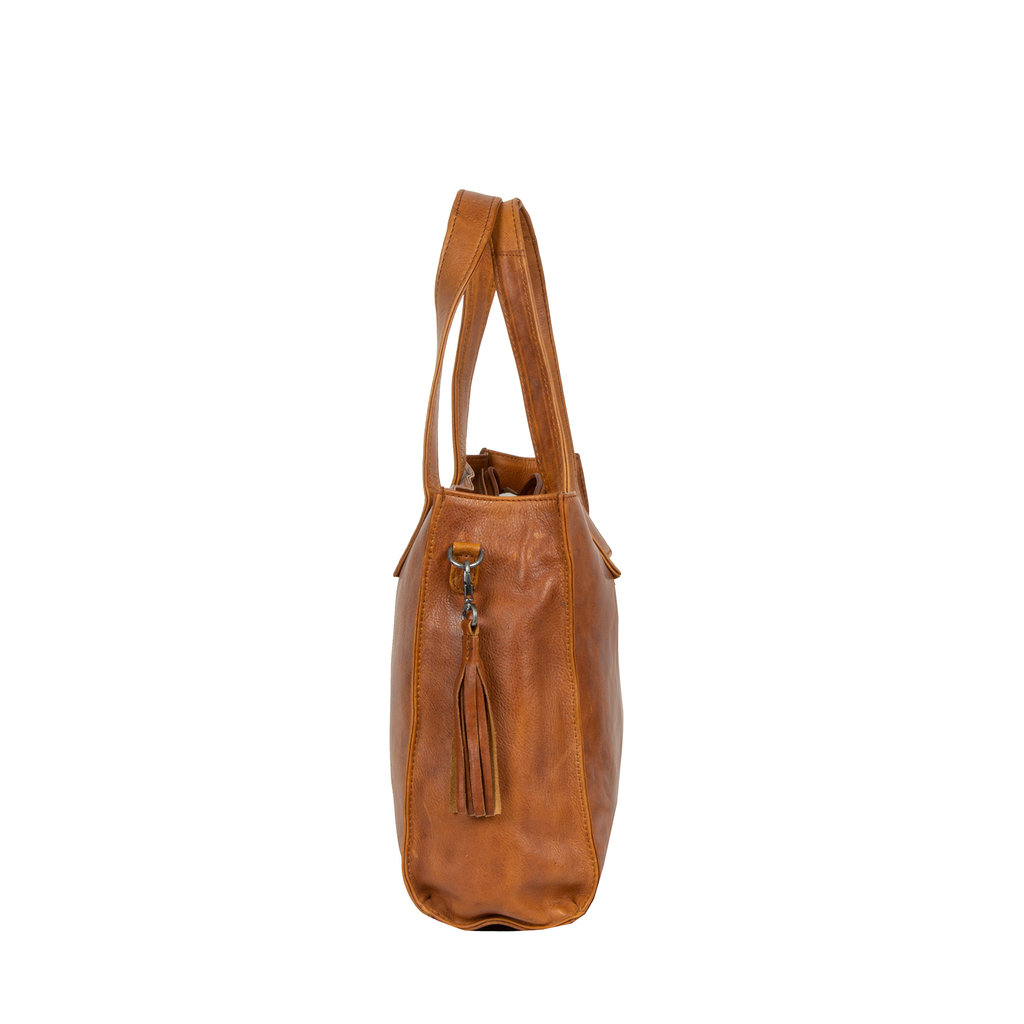 Justified Justified Bags Nynke Cognac 7L Shopper Medium