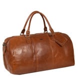 Justified Bags® Mantan Duffel - Brown Leather Weekender - Travel Bag - 44L - Cognac