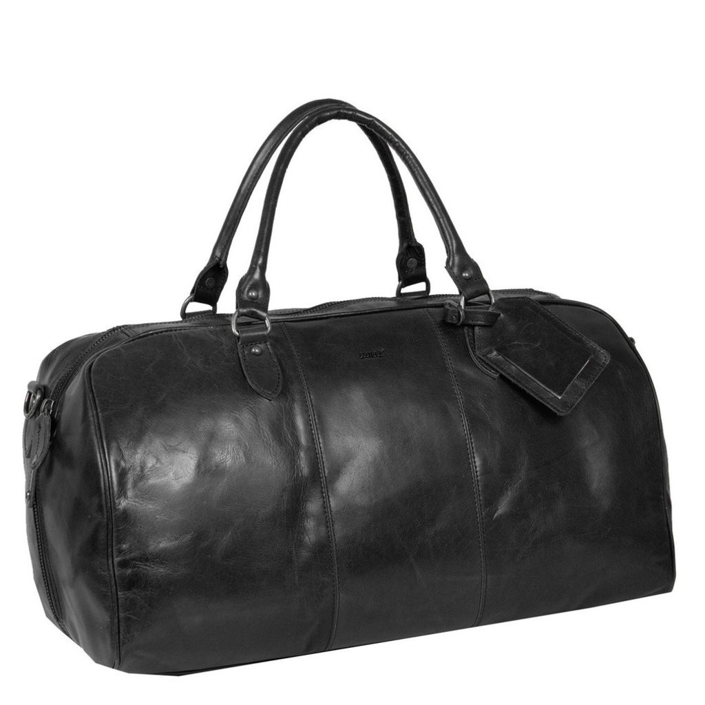 Justified Bags® Mantan Duffel - Weekender Made Of Black Leather - Travel Bag - 44L