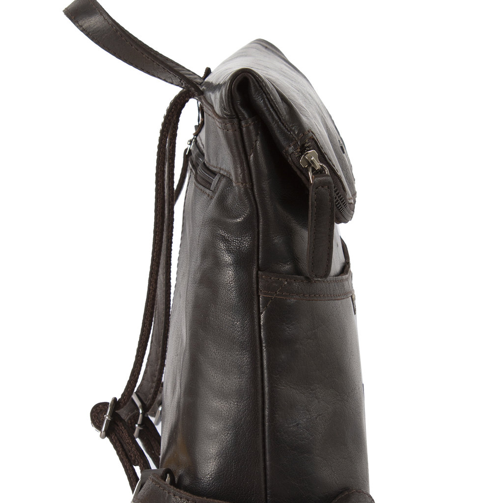 Justified Bags® Brugge Lederen Backpack / Rugtas Brown