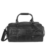 Mia  Duffel - Weekender Made Of Black Leather  Travel Bag