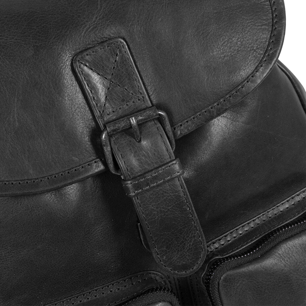 Justified Bags® Nynke Classic Backpack Schwarz Leder