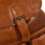 Justified Bags® Nynke Klassischer Lederrucksack Cognac