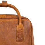 Justified Bags®  Nynke Leren Shopper Rugtas Cognac