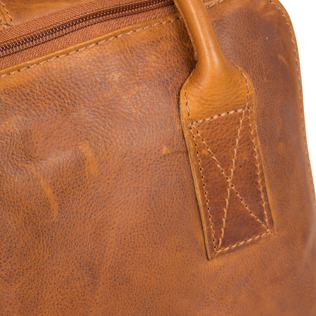 Justified Bags®  Nynke Leren Shopper Rugtas Cognac