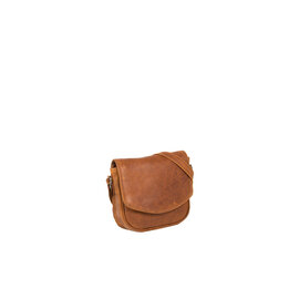 Justified Bags® Nynke Medium Flapover Lederen Schoudertas Cognac