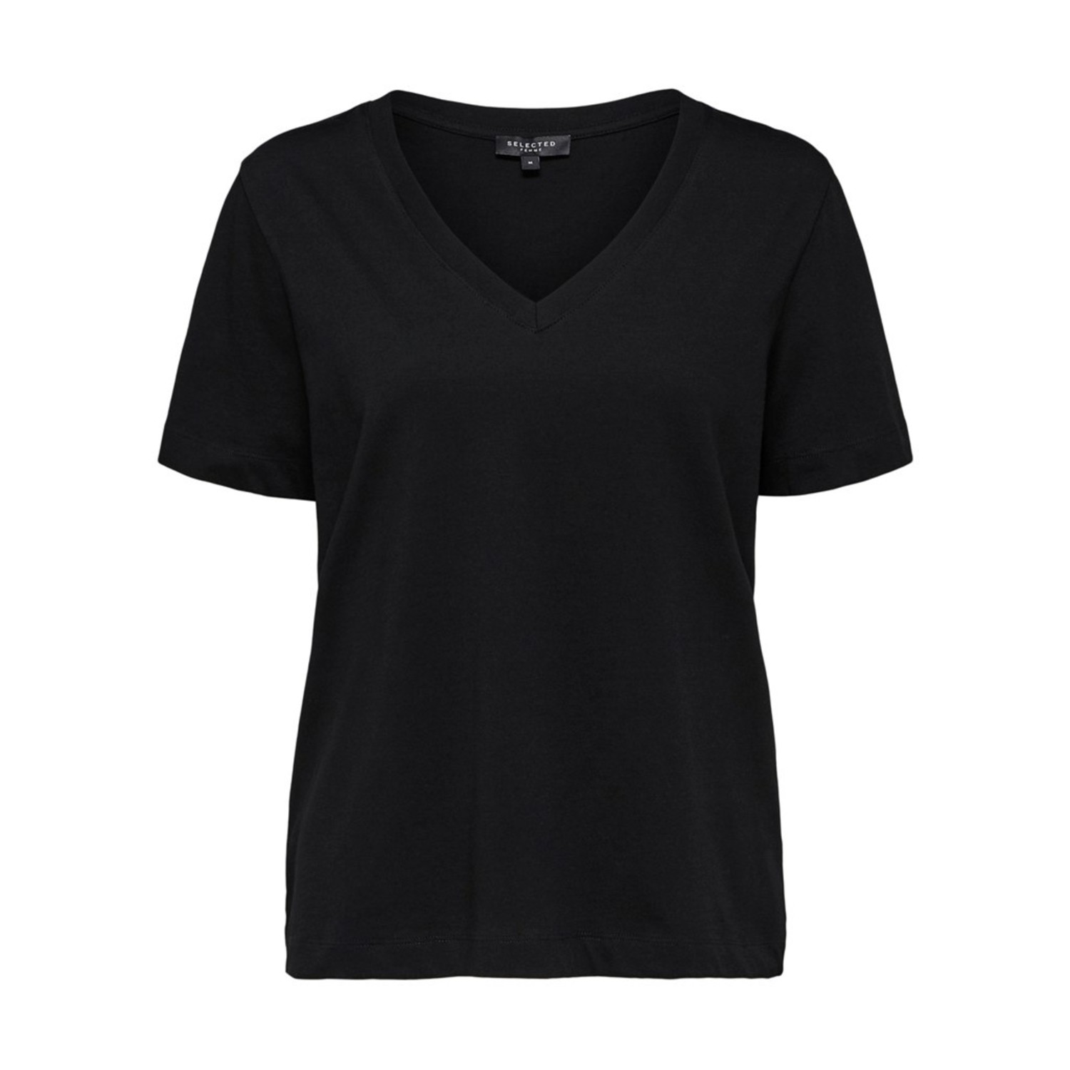 SLFSTANDARD SS V-NECK TEE Black - OAK