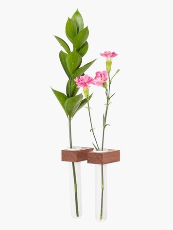 Figr1 Reageerbuisvaasje donkerhout Jatoba