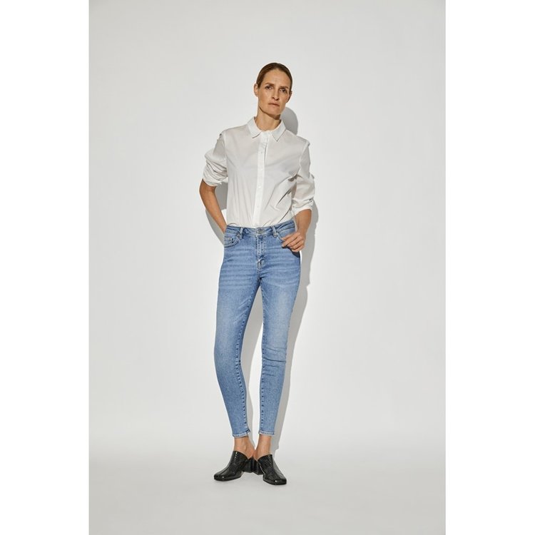 Selected Femme SOPHIA MW SKINNY MID BLUE JEANS