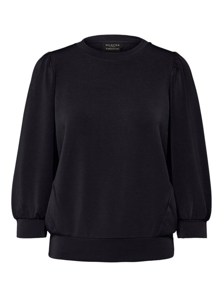 SLFTENNY 3/4 SWEAT TOP Black