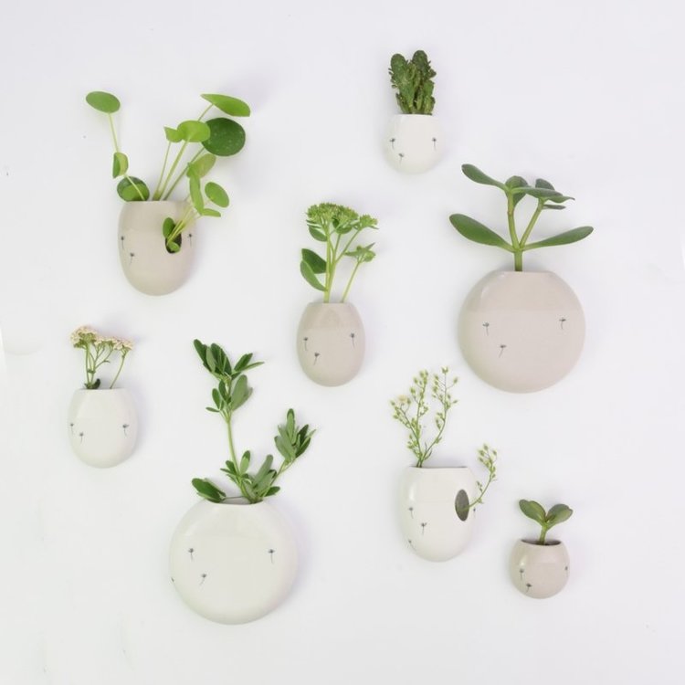 Studio Harm&Elke Wandvaasje Recycle  S Wit