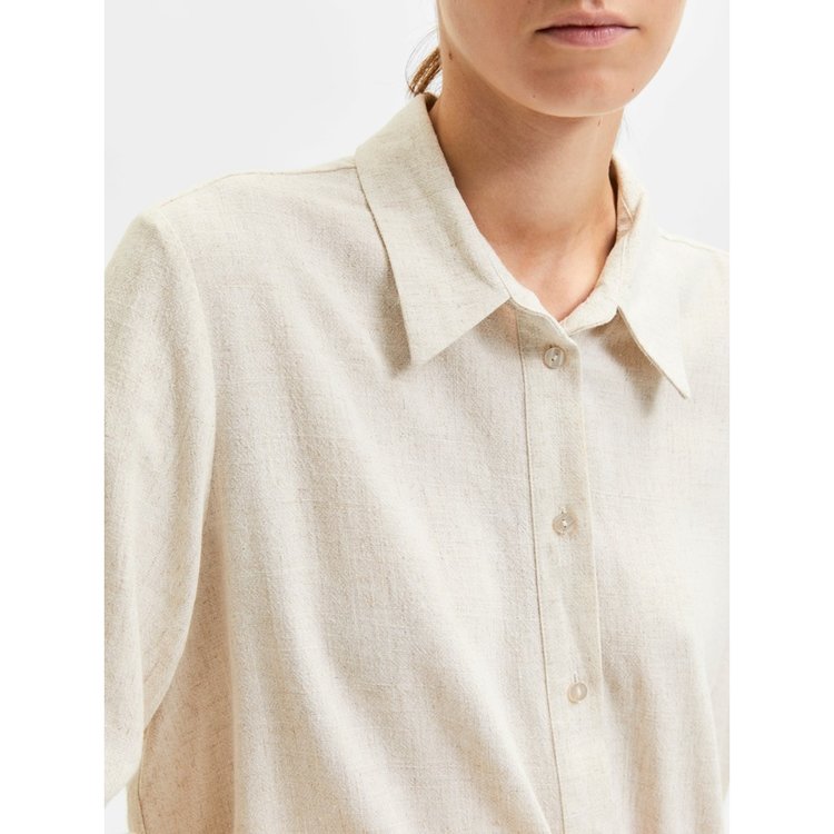 Selected Femme SLFVIVA LS SHIRT Sandshell