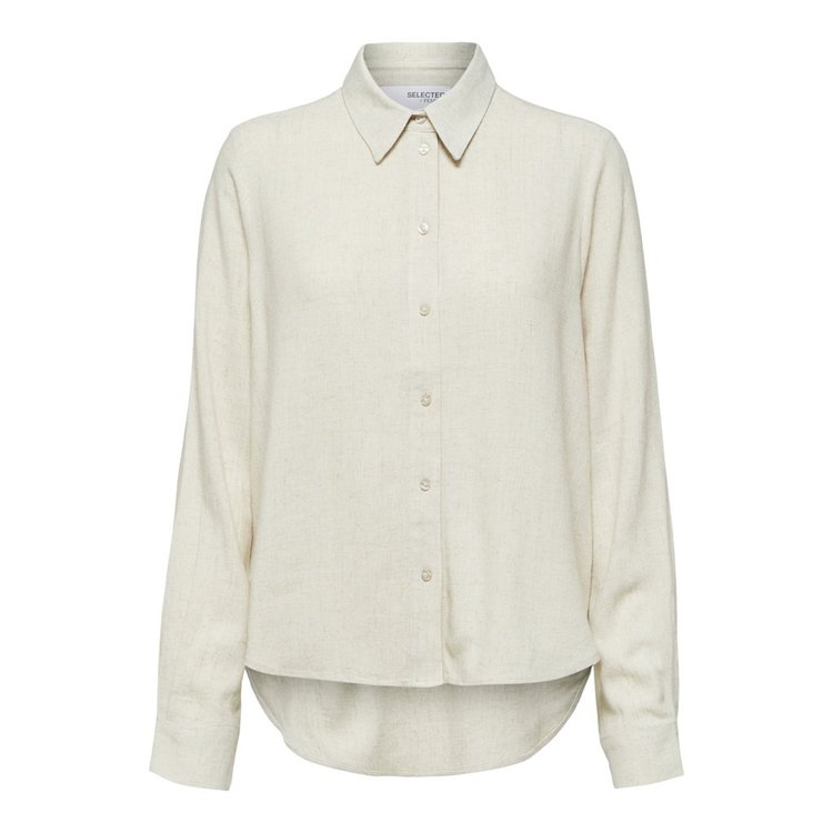 Selected Femme SLFVIVA LS SHIRT Sandshell
