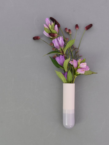 Studio Harm&Elke Wall vase Dip long Soft Pink / Grey 077