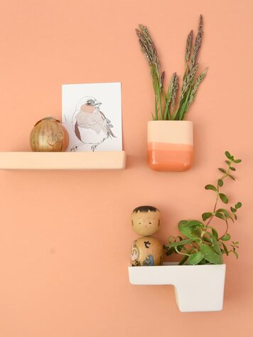 Studio Harm&Elke Wall vase Dip short Orange / Orange 054