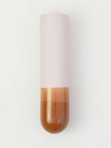 Studio Harm&Elke Wall vase Dip long Soft Pink / Brown 032
