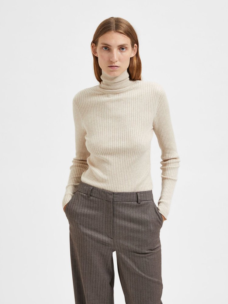 SLF LYDIA COSTA LS KNIT ROLLNECK Birch