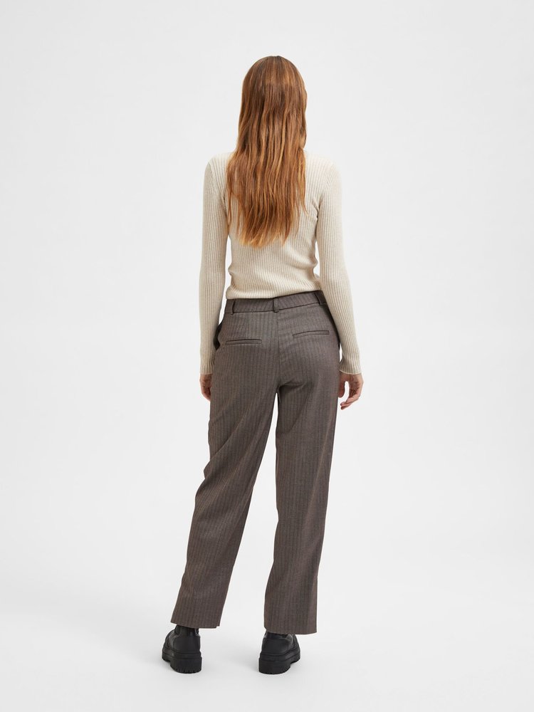 Selected Femme SLF LYDIA COSTA LS KNIT ROLLNECK Birch