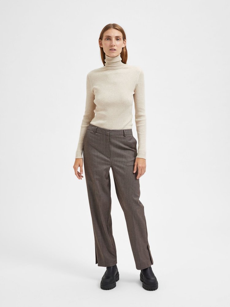 Selected Femme SLF LYDIA COSTA LS KNIT ROLLNECK Birch
