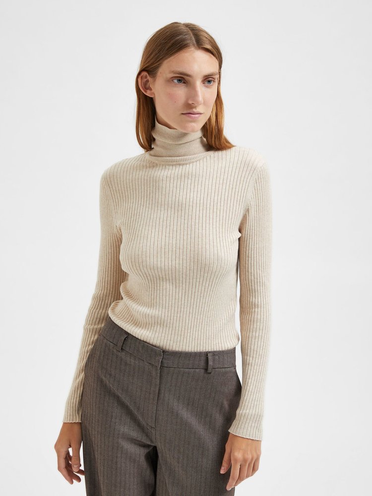 SLF LYDIA COSTA LS KNIT ROLLNECK Birch