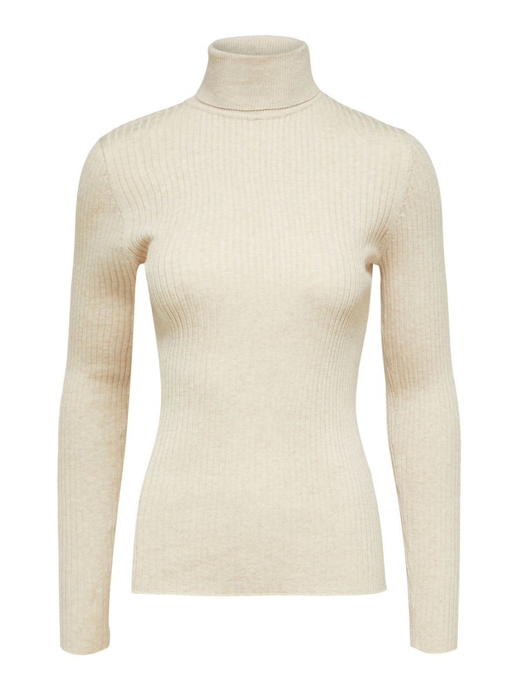 Selected Femme SLF LYDIA COSTA LS KNIT ROLLNECK Birch
