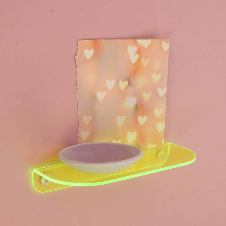 Studio Harm&Elke Acryl wall shelf S 20 cm Neon Yellow