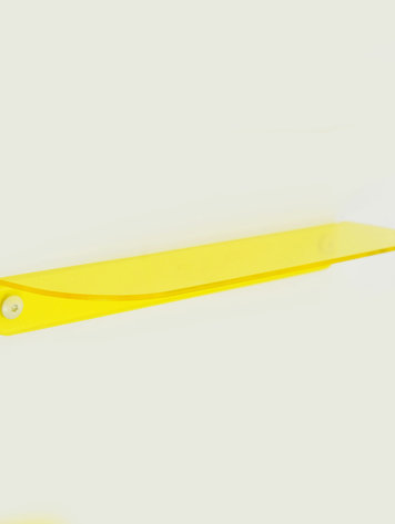 Studio Harm&Elke Acryl wall shelf M 30 cm Transparant Yellow