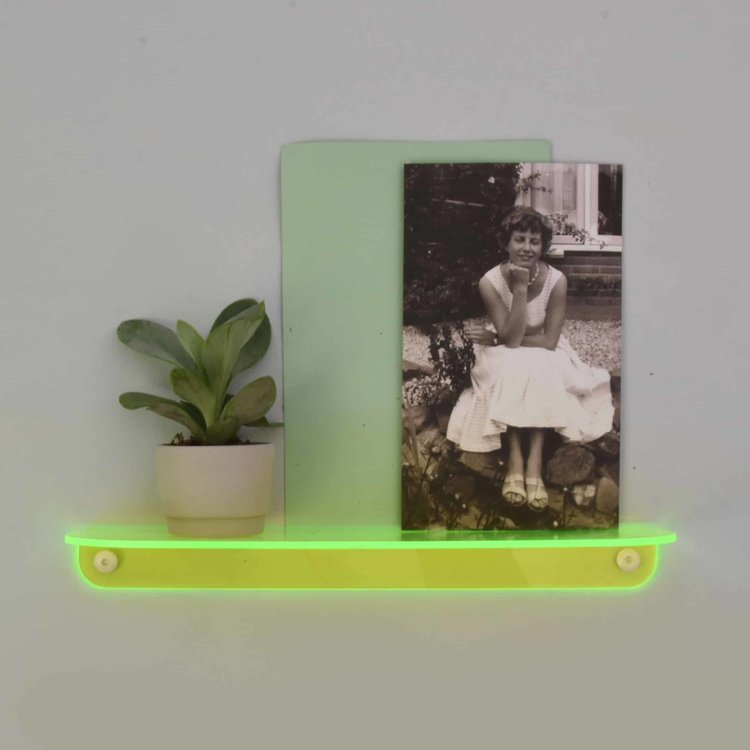 Studio Harm&Elke Acryl wall shelf M 30 cm Neon Yellow