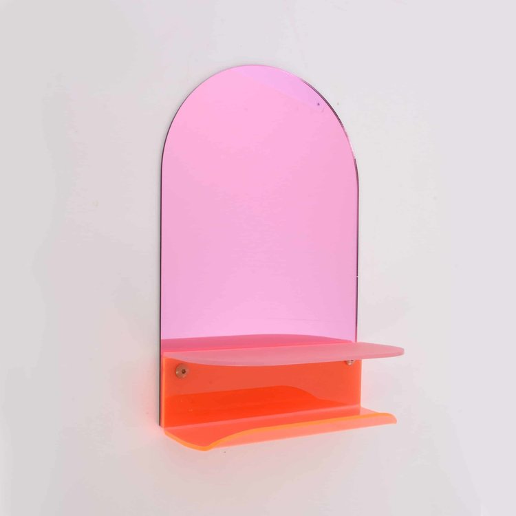 Studio Harm&Elke Wall Mirror Pink/Orange 20/30 cm