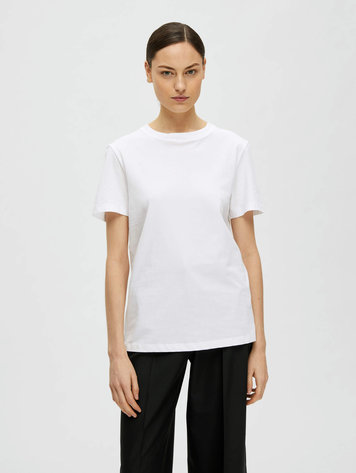 SLFMYESSENTIAL SS O-NECK TEE Brigth White
