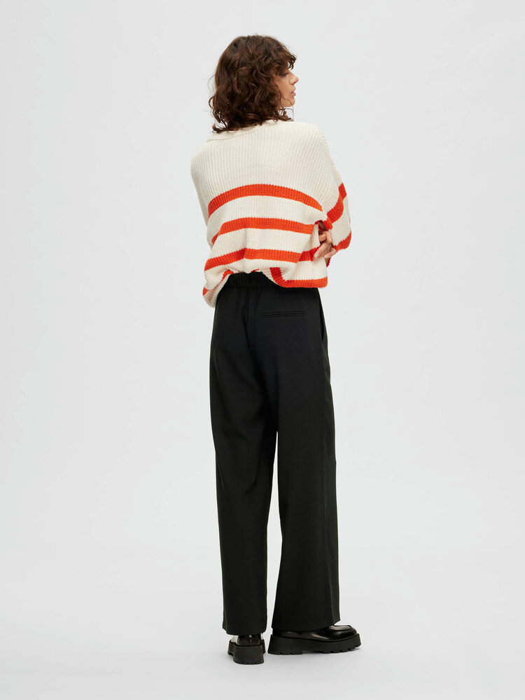 SLFTINNI-RELAXED MW WIDE PANT Black