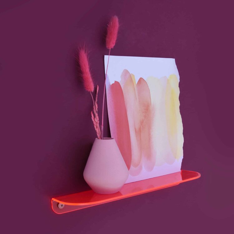 Studio Harm&Elke Acryl wall shelf M 30 cm Neon Red