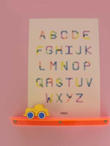 Studio Harm&Elke Acryl wall shelf L 40 cm Neon Orange