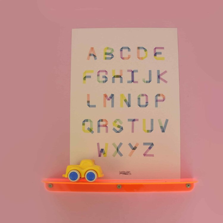 Studio Harm&Elke Acryl wall shelf L 40 cm Neon Orange