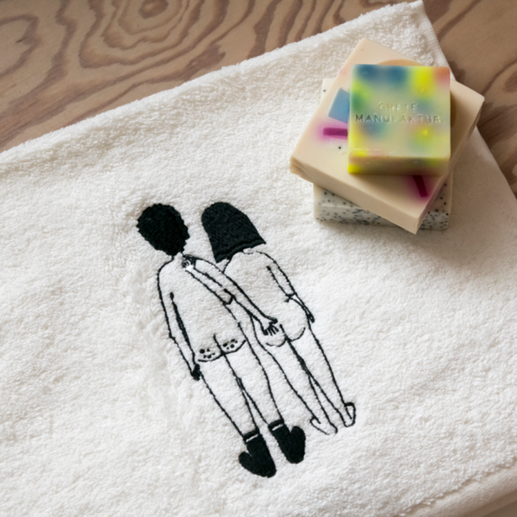 helen b Guest towel Naked couple back