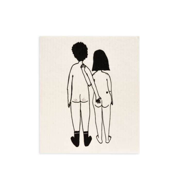 helen b Sponsdoek Naked couple & Naked couple back