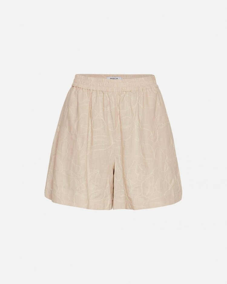 MSCH MSCHIlektra Shorts EMB Oatmeal