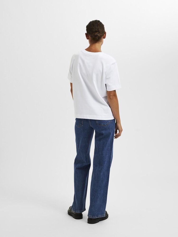 SLFESSENTIAL SS BOXY TEE Bright White